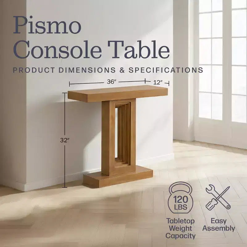 Console d'entrée en bois massif (36 pouces)