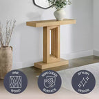 Console d'entrée en bois massif (36 pouces)