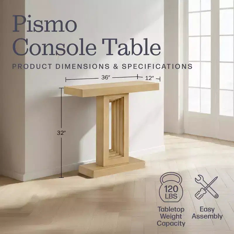Console d'entrée en bois massif (36 pouces)